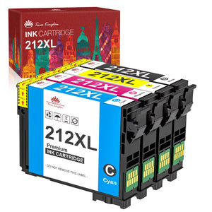 212xl Ink Cartridge for Epson ( Black Cyan Magenta Yellow, 4-Pack)