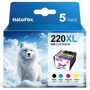 T220XL 220XL Replacement for Epson (Black,Cyan,Magenta,Yellow,5 Pack)