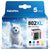 802 Ink Cartridge for Epson Printer (2 Black 1 Cyan 1 Magenta 1 Yellow, 5-Pack)