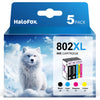 802 Ink Cartridge for Epson Printer (2 Black 1 Cyan 1 Magenta 1 Yellow, 5-Pack)