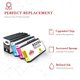 High Yield 952XL Ink 952 XL Printer Ink 952XL Replacement for HP (1 Black 1 Cyan 1 Magenta 1 Yellow, 4 Pack)