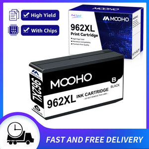 Mooho 962 Ink Cartridge Black for Printers (1-Pack)