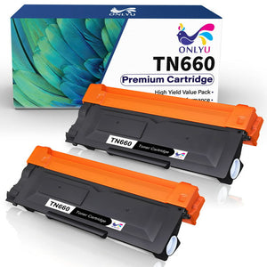 TN660 TN630 Toner Cartridge TN 660 TN 630 for Brother Printer Ink (Black,2-Pack)