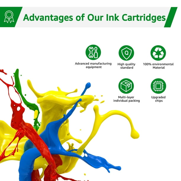 Greensk Color Ink 67 Replacement for HP 67XL Color