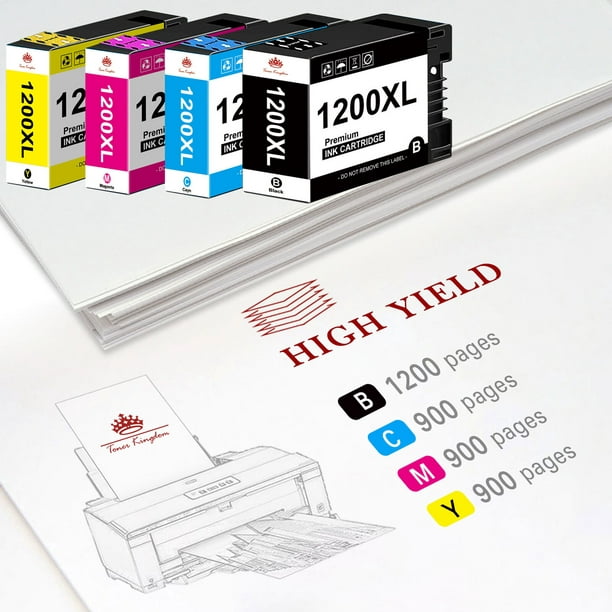 1200XL 1200 Ink cartridges-2 Black, Cyan, Magenta, Yellow, 5-Pack