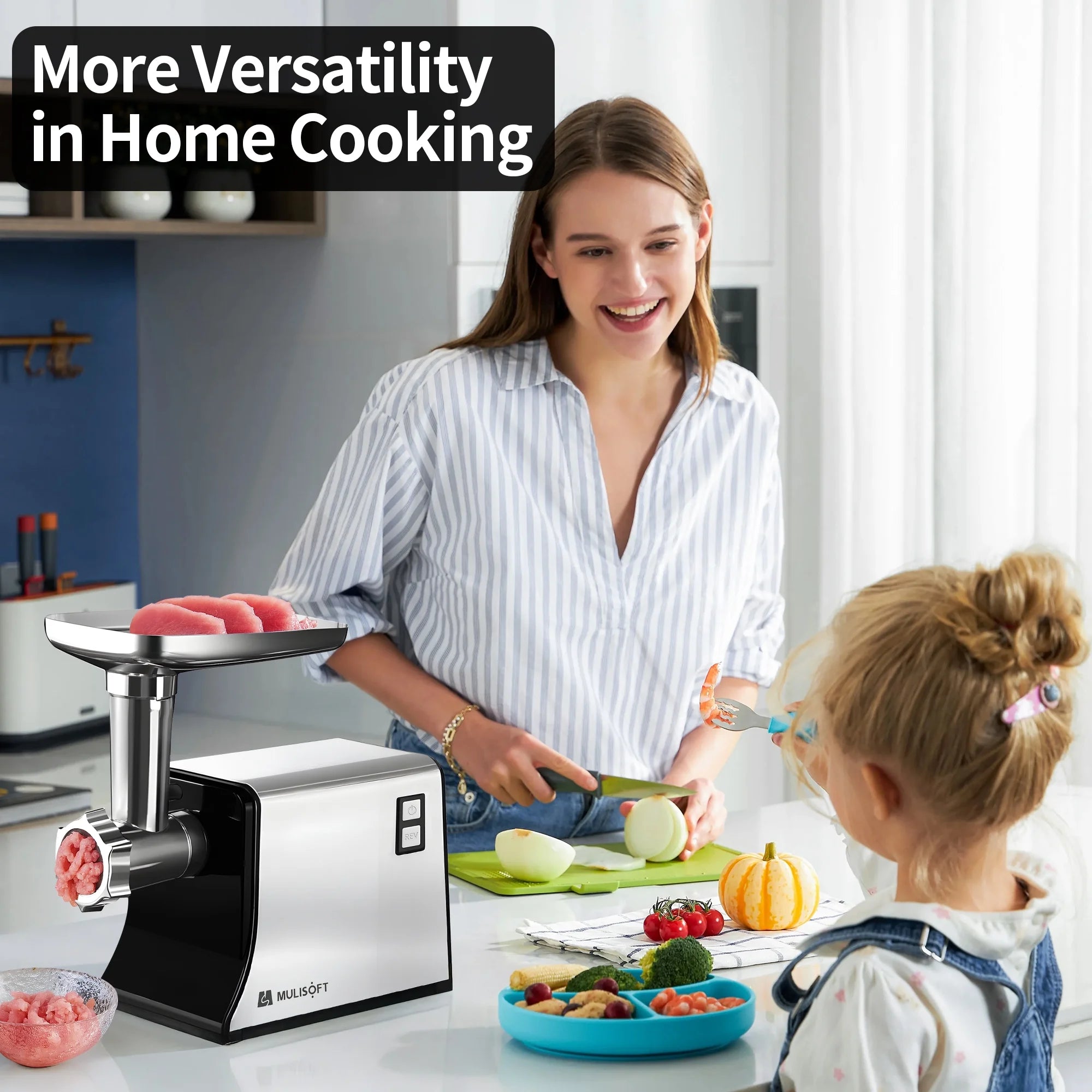 Electric Meat Sausage Mincer Machine Tasin TS-102AL Stainless