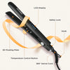 MCURO Hair Straightener & Curling Iron, 1" Ceramic Hair Iron, Keratin-Infused for Less Frizz, LED Flat Iron for Thick Hair, Dual Voltage, 105-Inch Long Cord, Hair Styling Tools, Black
