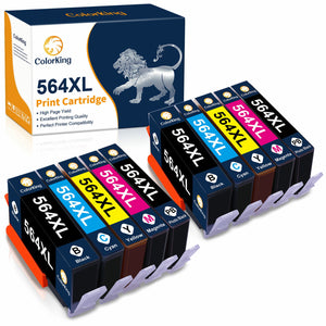 Greensky Printer Ink 564XL -Photo-Black Black Cyan Magenta Yellow-10 Pack