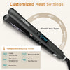 MCURO Hair Straightener & Curling Iron, 1" Ceramic Hair Iron, Keratin-Infused for Less Frizz, LED Flat Iron for Thick Hair, Dual Voltage, 105-Inch Long Cord, Hair Styling Tools, Black