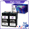 Halofox Ink Cartridges Replacement for Canon Ink 210XL and 211XL Combo Pack (2 Pack)