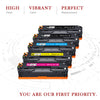 HP 125A CB540A CB541A CB542A CB543A Remanufactured Toner Cartridge - 5 Pack