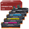 HP 125A CB540A CB541A CB542A CB543A Remanufactured Toner Cartridge - 5 Pack