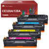 HP 128A CE320A CE321A CE322A CE323A Remanufactured Toner Cartridge - 4 Pack