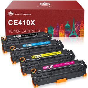 Compatible HP 305X CE410X 305A CE410A Toner Cartridge -4 Pack