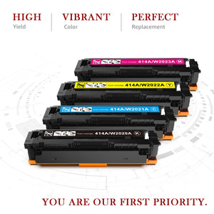 414A Toner Cartridge (With Chip) Compatible Toner Cartridge Replacement-4 Pack