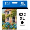 822XL T822 822 XL Black Ink Cartridges Replacement for Epson(2 Pack)
