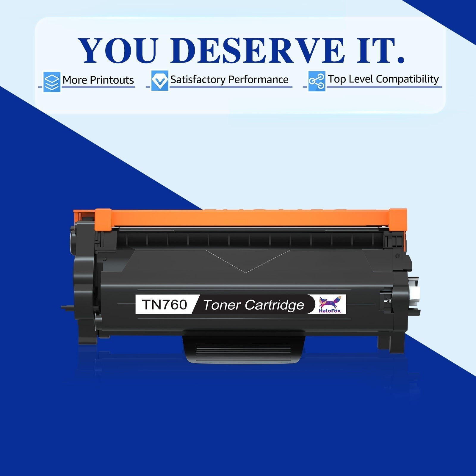 HaloFox Compatible Toner for Brother TN760 TN-760 (Black,1-Pack)