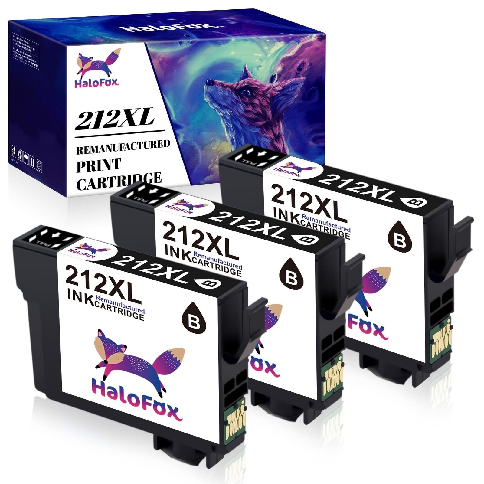 212XL Ink for Epson 212 Black Ink for Epson(3 Pack)