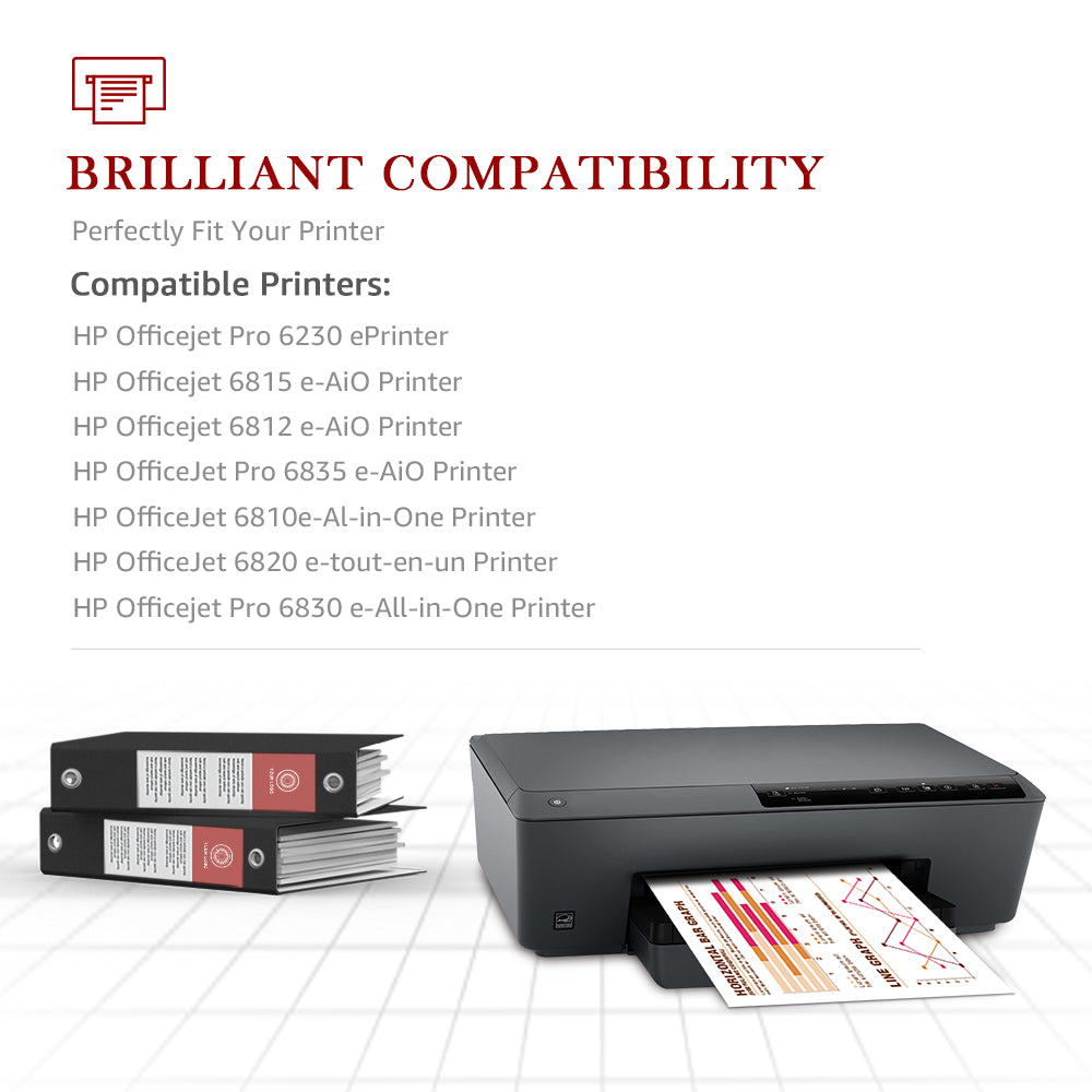 Compatible HP 934XL 935XL Inkjet Cartridge - 8 Pack