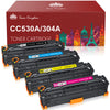 Compatible HP CC530A 304A Toner Cartridge -4 Pack