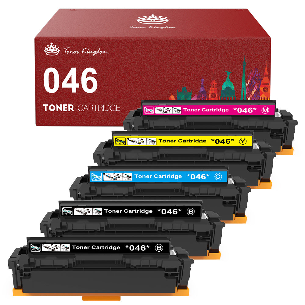 Compatible Canon 046H High Yield Toner Cartridge -5 Pack