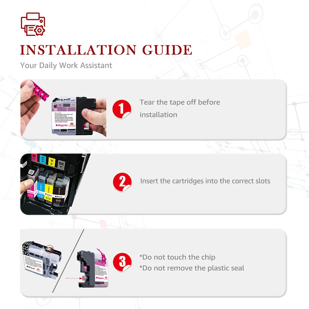 Compatible Brother LC223XL Ink Cartridge Multipack. BKx4 Cx 2/Yx1 Mx2