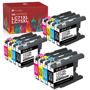 Compatible Brother LC75 LC71 LC79 XL Ink Cartridge -12 Pack