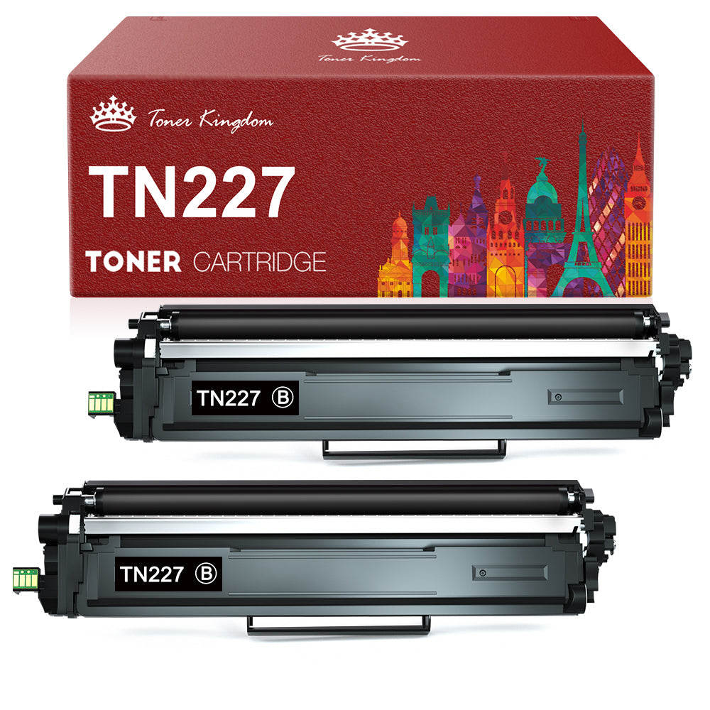 Compatible Brother TN227 TN223 Toner Cartridge - 2 Pack