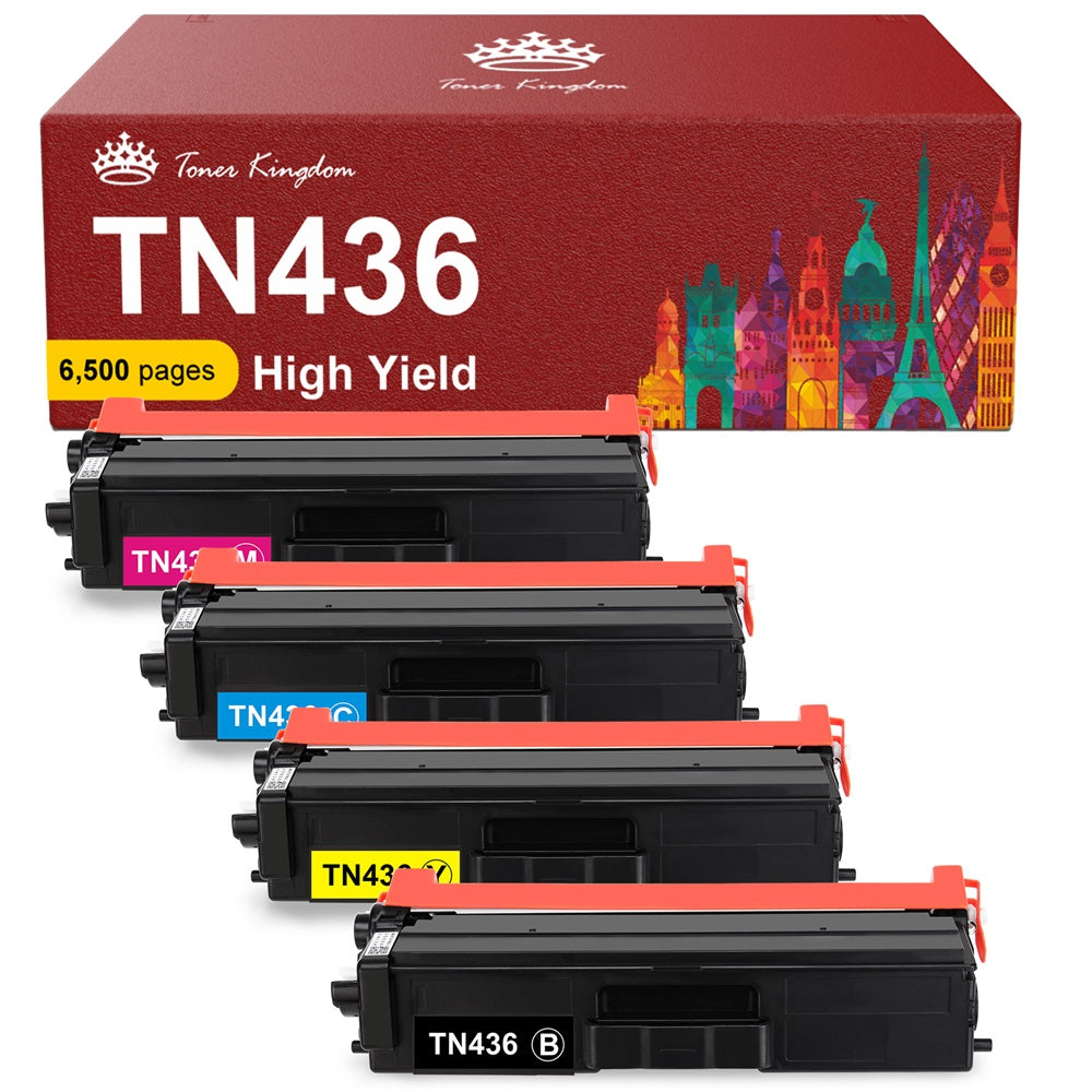 TN225 High Yield Toner Cartridge 4 Pack, TN225BK TN225C TN225M