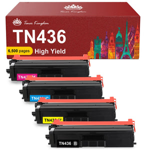 Compatible Brother TN436 TN431 TN433 Toner Cartridge - 4 Pack