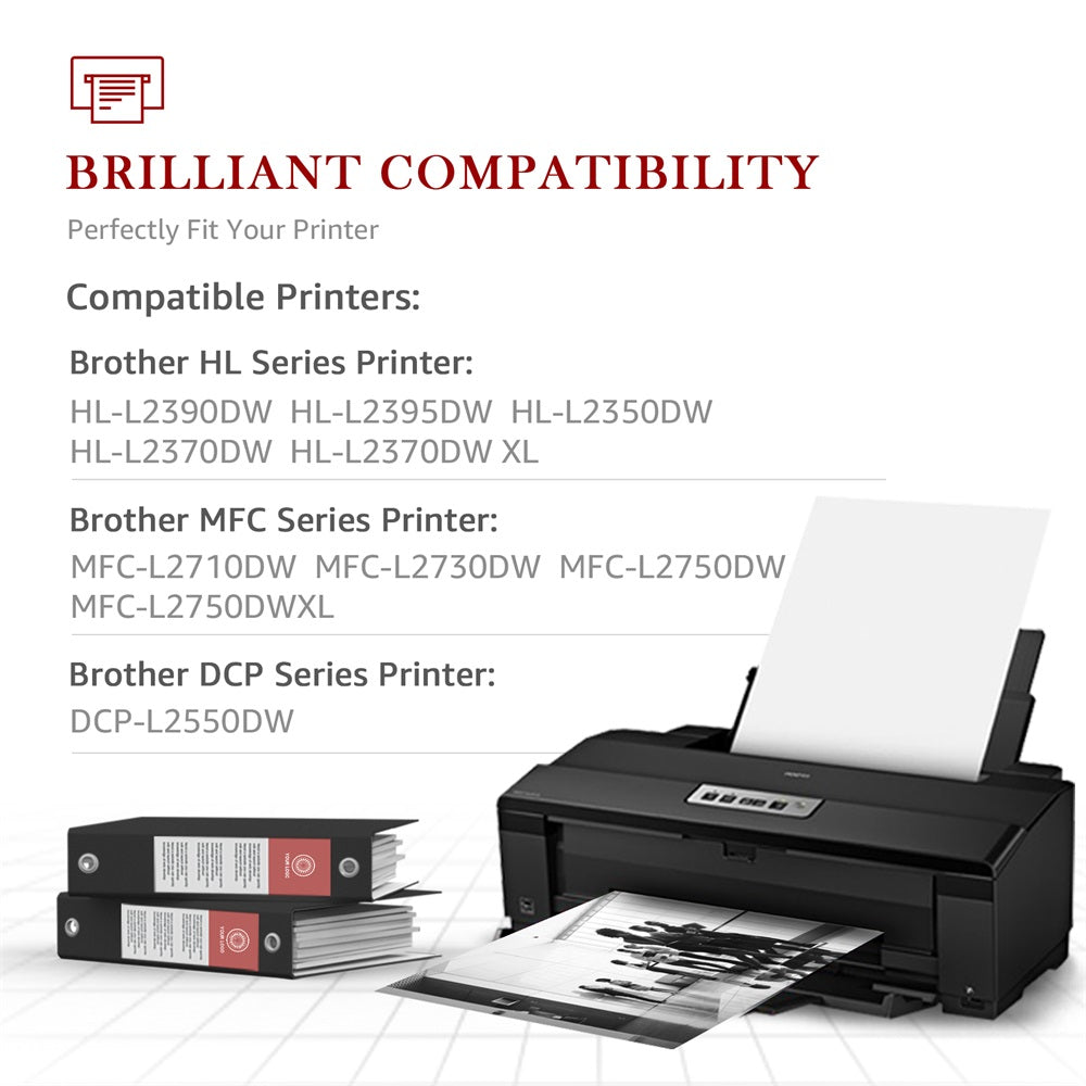 Brother TN730 TN760 Toner Cartridge Compatible -4 Pack