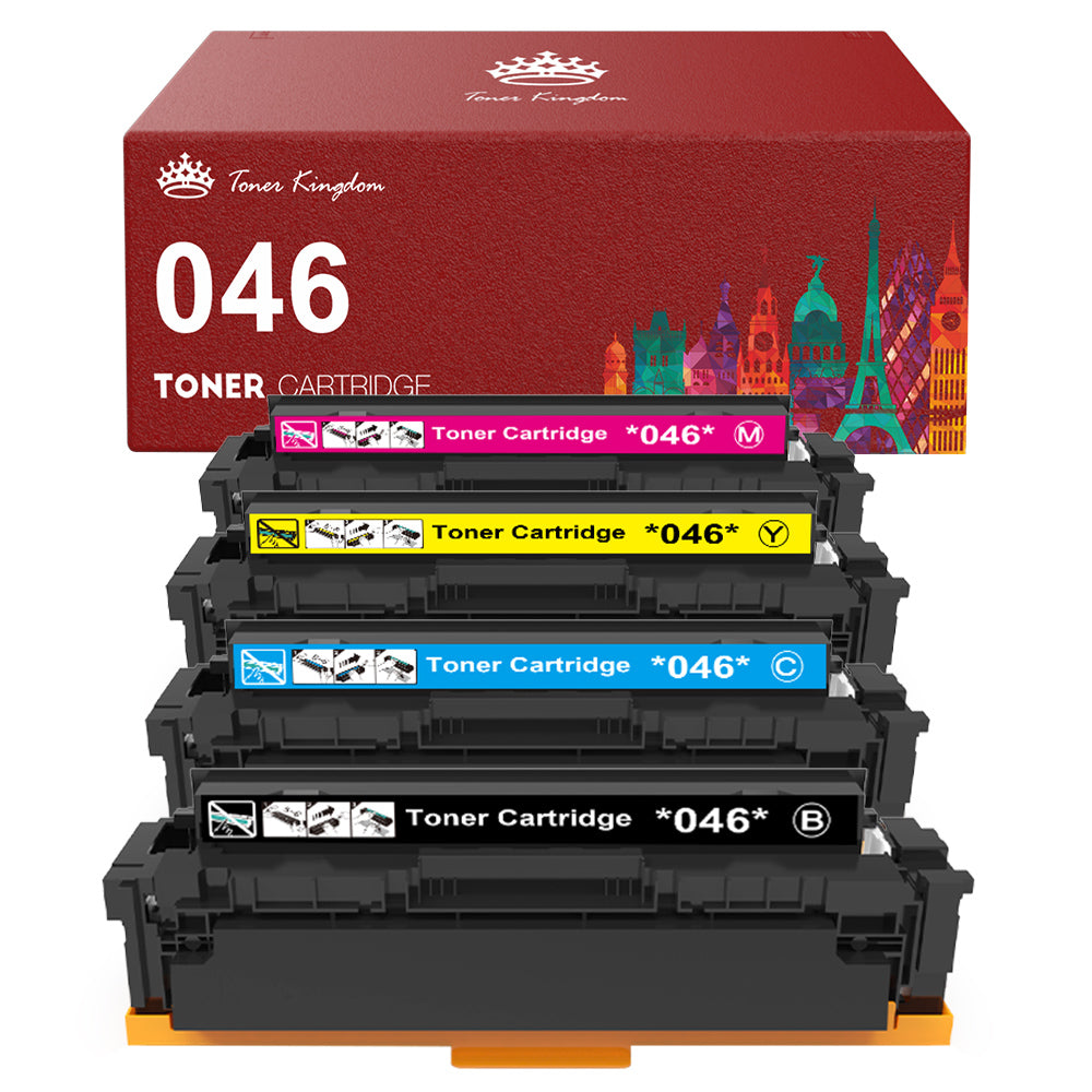 Compatible Canon 046 046H High Yield Toner Cartridge -4 Pack