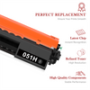 Compatible Canon 051H Black Toner Cartridge - 2 Pack