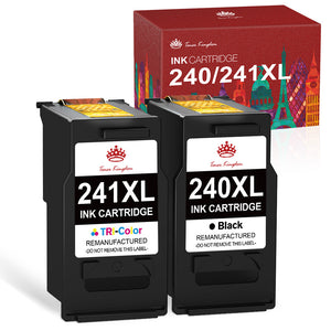 Compatible Canon 240 241 PG-240XL CL-241XL ink Cartridge (1 Black 1 Color) -2 Pack