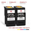 Compatible Canon 240 241 PG-240XL CL-241XL ink Cartridge (1 Black 1 Color) -2 Pack