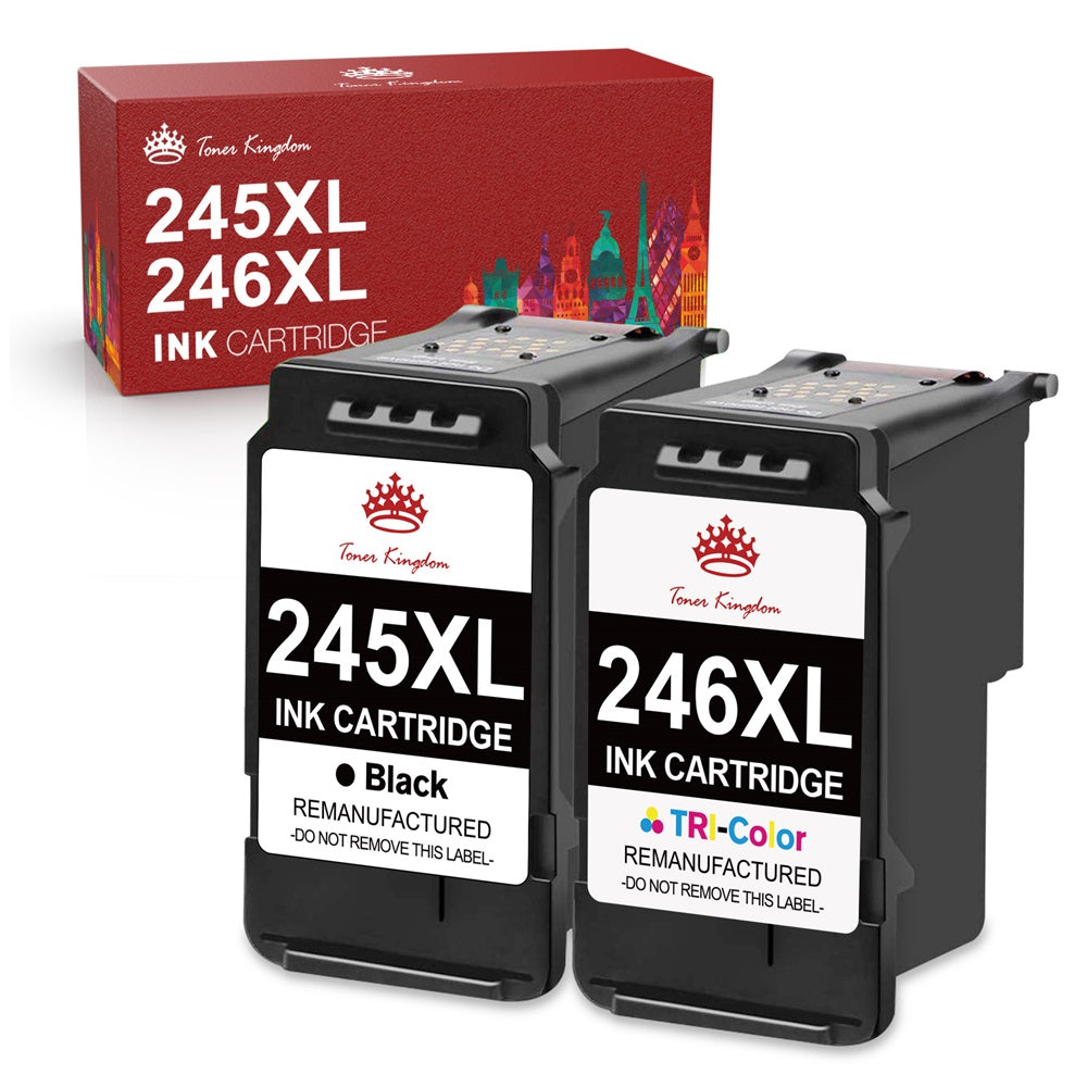 Compatible Canon PG-245XL CL-246XL ink Cartridge (1 Black 1 Color) -2 Pack