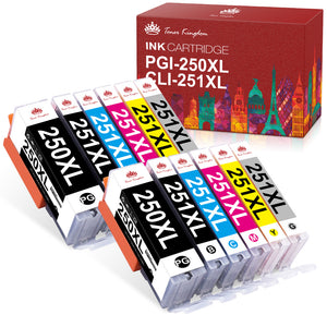 Compatible Canon PGI-250XL CLI-251XL Ink Cartridge -12 Pack
