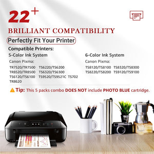 Compatible Canon PGI-280XXL CLI 281 XXL ink Cartridge -5 Pack