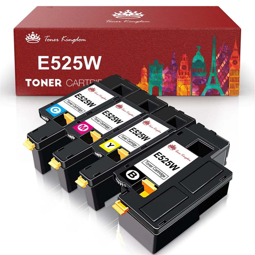 Compatible Dell E525w Toner Cartridge - 4 Pack
