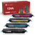 Compatible HP 124A Q6000A Q6001A Q6002A Q6003A Toner Cartridge -4 Pack