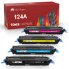 Compatible HP 124A Q6000A Q6001A Q6002A Q6003A Toner Cartridge -4 Pack