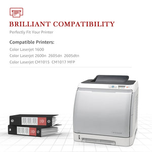 Compatible HP 124A Q6000A Q6001A Q6002A Q6003A Toner Cartridge -5 Pack