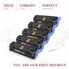 Compatible HP 124A Q6000A Q6001A Q6002A Q6003A Toner Cartridge -5 Pack