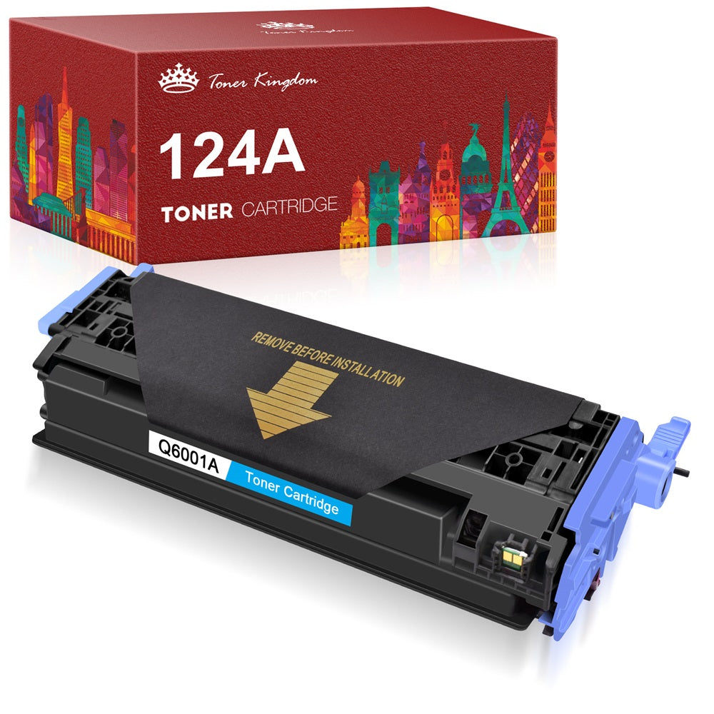 Compatible HP 124A Q6001A Cyan High Yield Toner Cartridge - 1 Pack