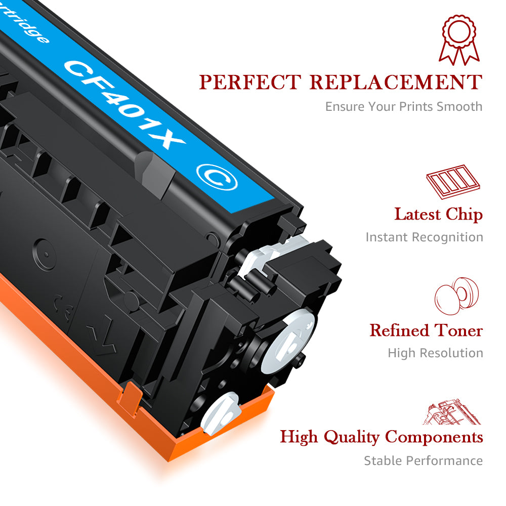 Compatible HP 201A 201X CF401X Cyan Toner Cartridge -1 Pack