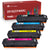 Compatible HP 201A CF400A 201X CF400X Toner Cartridge -4 Pack