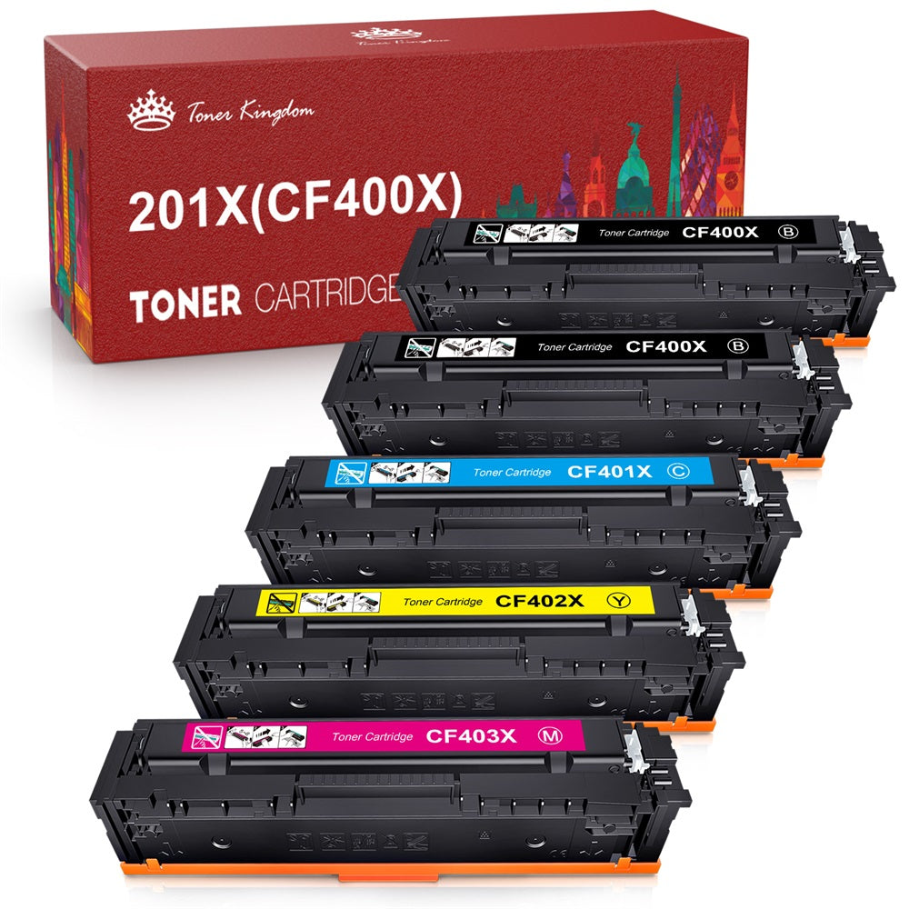 Compatible HP 201A CF400A 201X CF400X Toner Cartridge -5 Pack