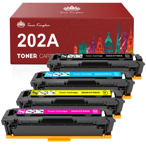 Compatible HP 202A CF500A CF501A CF502A CF503A Toner Cartridge-4 Pack