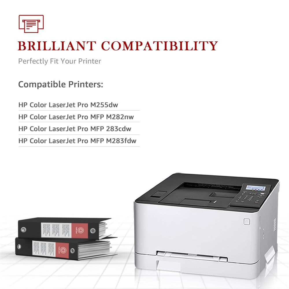 Compatible HP 206A W2110A W2111A W2112A W2113A Toner Cartridge -4 Pack