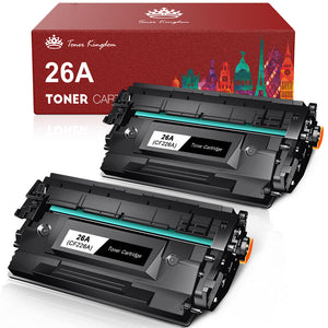 Compatible HP 26A CF226A Black Toner Cartridge - 2 Pack